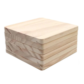 6Pcs 12pcs Unfinished Wood Hexagon Tea Coasters 3.5x3.5" Pine Wooden Hexagon Square Shapes