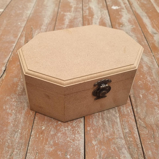 Unfinished MDF Treasure Box Vintage Style Box Jewellery Box