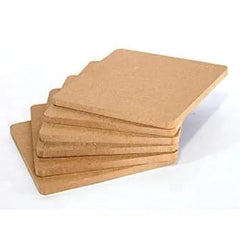 6pcs DIY Simple MDF Wooden Serving Coasters Untreated Coaster For DIY Painting 6mm Thick