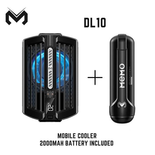 MEMO DL10 Phone Radiator Phone Cooling Fan Case Cold Wind Handle Fan for PUBG With Battery Option