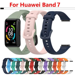 Replacement Silicone Watch Band Strap For Huawei Band 7 & Honor Band 7 (Not for Band 6 or Watch Fit)