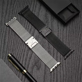 Titanium Official 1:1Strap For Apple watch Ultra Band 49mm S10 46mm 42mm 45mm 44mm Milanese bracelet iWatch 10 9 8 7 6 5 SE 4 3