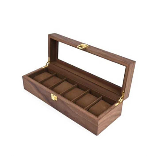 6 Slots 12 Slots Wooden Watch Organizer Box Watch Display Storage Case