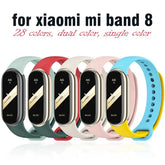 Xiaomi Mi Band 8 Silicone Wristband Dual-Color Design Skin-Friendly Waterproof Durable