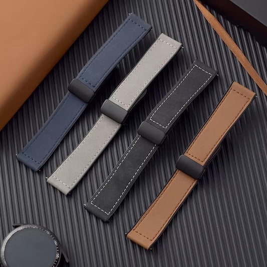 22mm Leather Silicone Watch Band For Zero Luna Revolt Mibro Lite 3 Huawei GT 4 5 Samsung Galaxy Watch 46mm and all other 22mm compatible watches