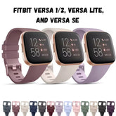 Replacement Strap Soft TPU Watch Band for Fitbit Versa 1/2, Versa Lite, and Versa SE