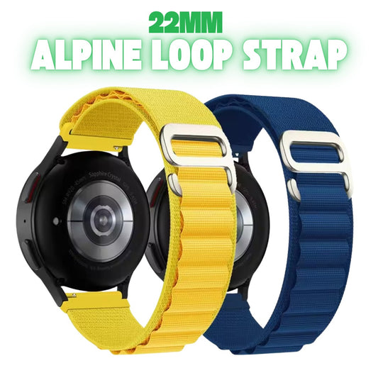 22mm Alpine Loop Strap for Garmin Fenix 7X/6X Pro Nylon Sport Band for Garmin Forerunner 945/955, Epix, Outdoor Adventure Wristband