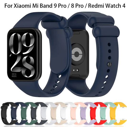 Replacement Soft Silicone Band for Xiaomi Mi Band 8 Pro and Redmi Watch 4 Compatible with Xiaomi Smartwatches Strap.