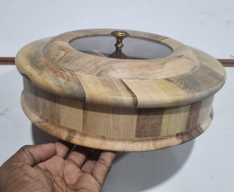 Premiun Natural Wood Unfinished Dryfruit Serving Box For Art and Craft Decopage