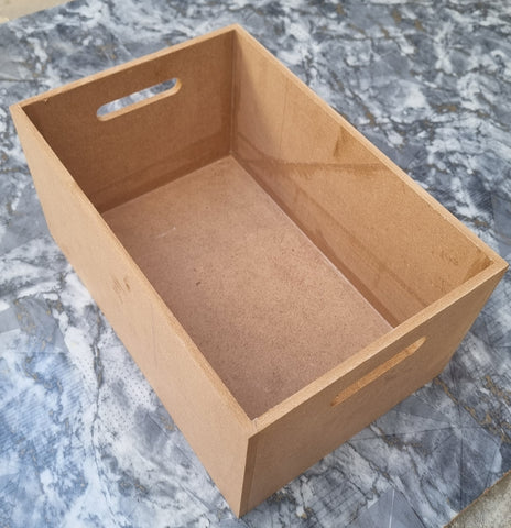 Unfinished MDF Basket For Art and Craft Decopage Size 12x8x6 inch