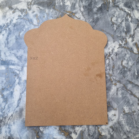 Unfinished MDF Jharoka Cutouts For Art and Craft and decopage Size 22cm x 32cm
