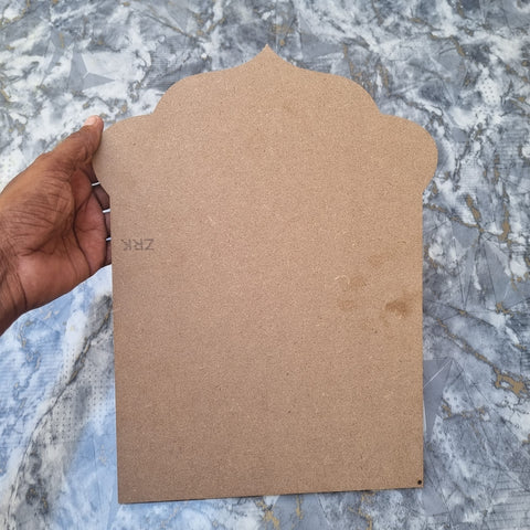 Unfinished MDF Jharoka Cutouts For Art and Craft and decopage Size 22cm x 32cm