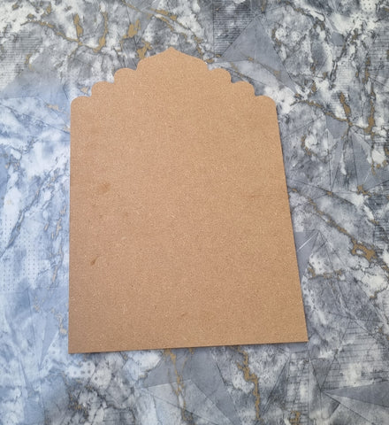 Unfinished MDF Jharoka Cutouts For Art and Craft and decopage Size 22cm x 32cm