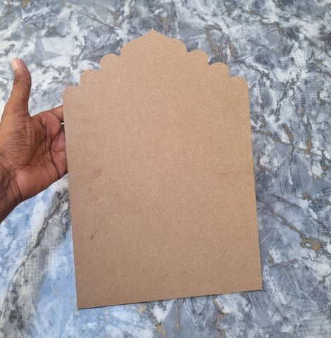 Unfinished MDF Jharoka Cutouts For Art and Craft and decopage Size 22cm x 32cm