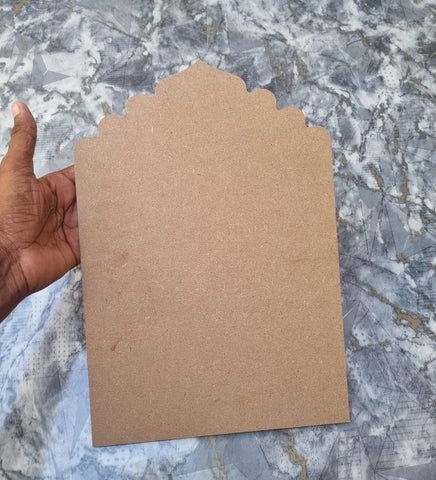 Unfinished MDF Jharoka Cutouts For Art and Craft and decopage Size 22cm x 32cm