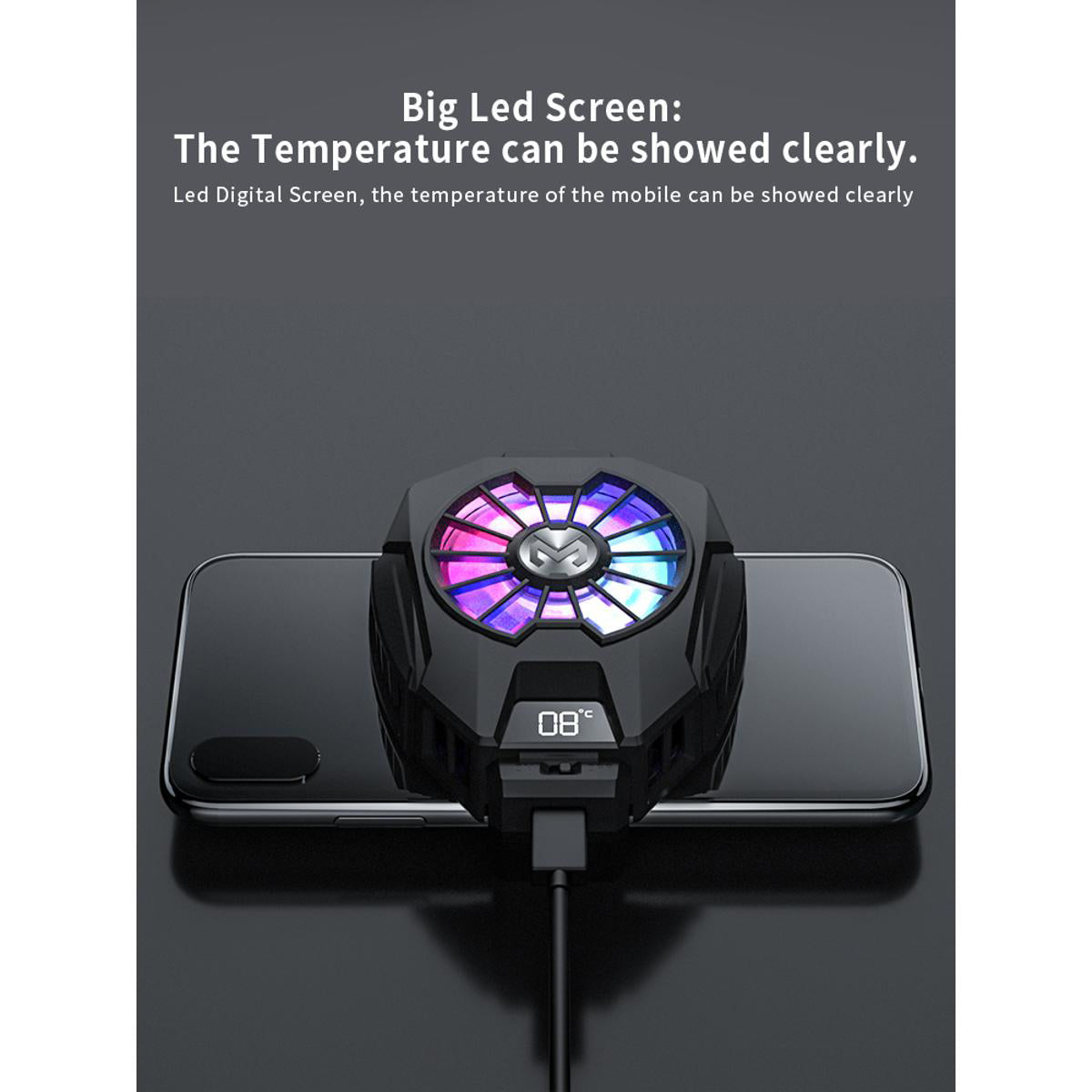 MEMO DL05 Phone Radiator Phone Cooling Fan Case Cold Wind Handle Fan for PUBG Phone Cooler Phone Cooling Fan Case