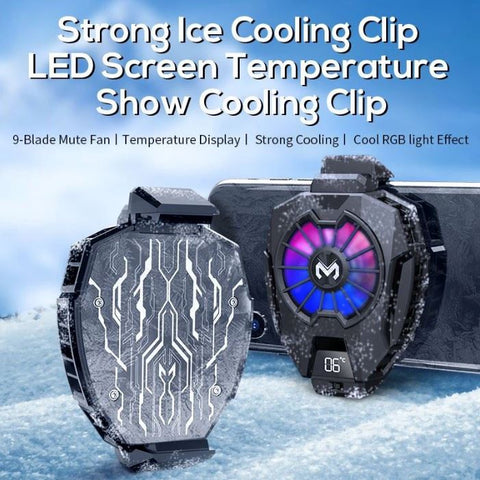 MEMO DL05 Phone Radiator Phone Cooling Fan Case Cold Wind Handle Fan for PUBG Phone Cooler Phone Cooling Fan Case