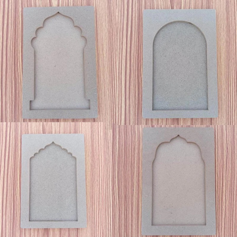 DIY MDF Jharokha Frame for DIY Art and Craft Painting Size 8x12 inches