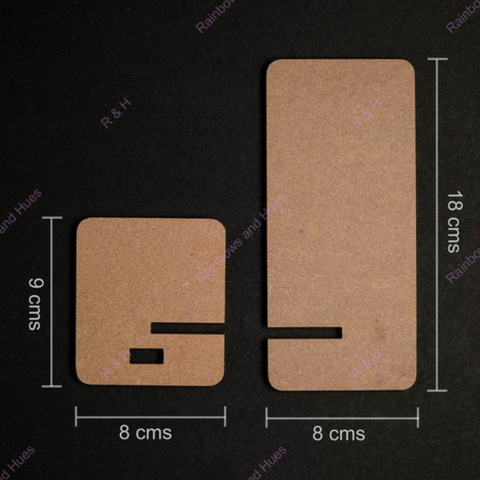 Plain DIY MDF Mobile Phone Stand and Craft 6mm Thickness