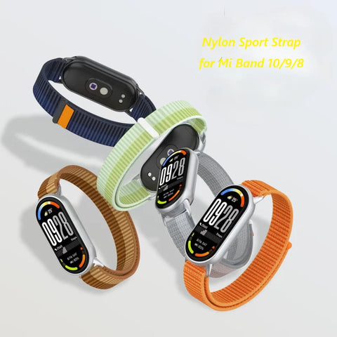 Breathable Nylon Strap for Xiaomi Mi Band 10 9 8 Soft Wristband Correa for Mi Smartwatch Band 9 10 with Metal Connector
