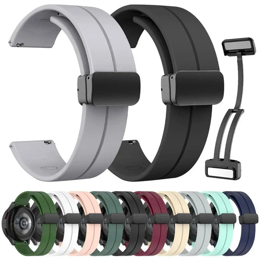 20mm Magnetic Silicone Strap – Soft, Adjustable & Durable Watch Band for Daily Wear & Sports