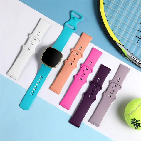 Silicone Strap for Fitbit Versa 4-3, Soft Smart Watch, Sports Bracelet for Fitbit Sense Versa3, Accessories