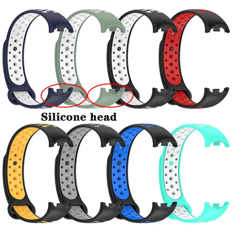 Sports Silicone Watch Strap Xiaomi Mi Band 8 Mi Band 9 Mi Band 10