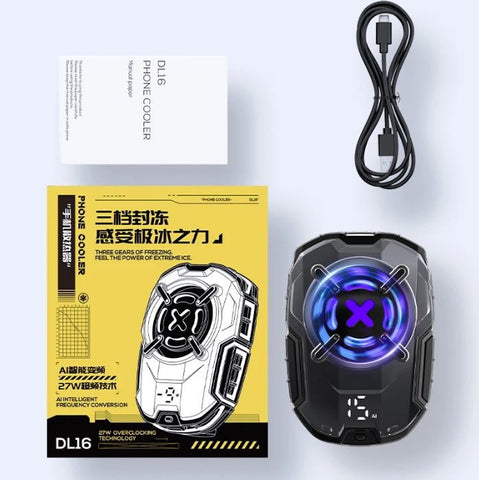 MEMO DL16 Mobile Phone Radiator Phone Cooling Fan Case Cold Wind Handle Fan for PUBG Mobile Gaming Phone Cooler Phone Cooling Fan Case