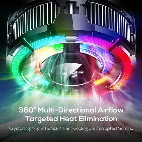 MEMO CX15 (5V) Mobile Cooler Phone Radiator RGB Lightening 2 Gear Magnetic Phone Cooler for PUBG and Different Games