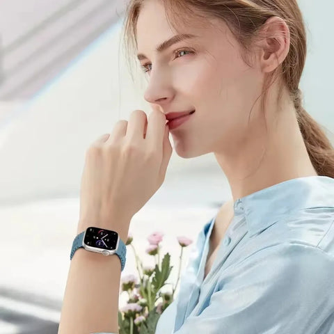 Ocean Marine Silicone Strap For Apple watch Ultra Band 49mm S10 46mm 42mm 45mm 44mm Milanese bracelet iWatch 10 9 8 7 6 5 SE 4 3