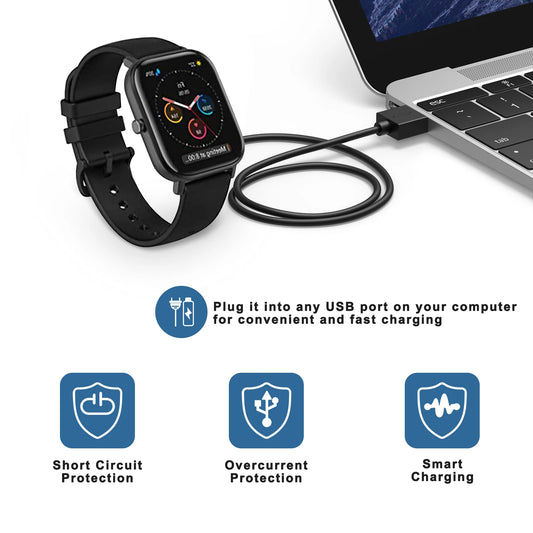 Chargeur USB pour Huami Amazfit T-Rex, Amazfit GTS, Amazfit GTR, câble de charge rapide, berceau, 42mm, 47mm, 100cm