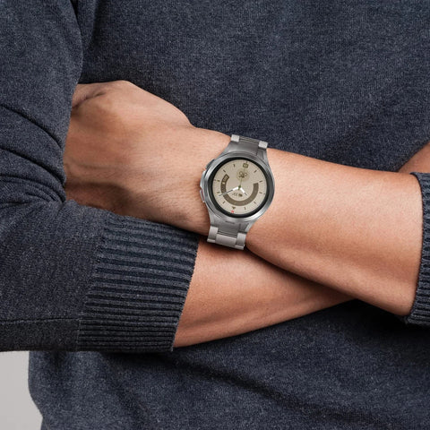 Solid Stainless Steel Curved Watch Band Strap For Samsung Galaxy Watch 6 Watch 5 Galaxy Watch 4 Classic 42mm 46mm And Galaxy Watch 4 44mm 40mm