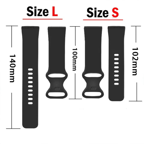 Silicone Strap for Fitbit Versa 4-3, Soft Smart Watch, Sports Bracelet for Fitbit Sense Versa3, Accessories
