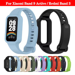 Silicone Watch Strap Case Band For Xiaomi Mi Band 9 Active and Redmi Band 3