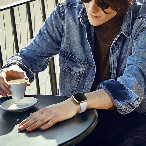 Silicone Strap for Fitbit Versa 4-3, Soft Smart Watch, Sports Bracelet for Fitbit Sense Versa3, Accessories