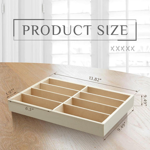 8 Slots Sunglass Organizer Trays Glasses Tray Stackable Jewelry Trays Sunglass Organizer Display Box, 8 Grids