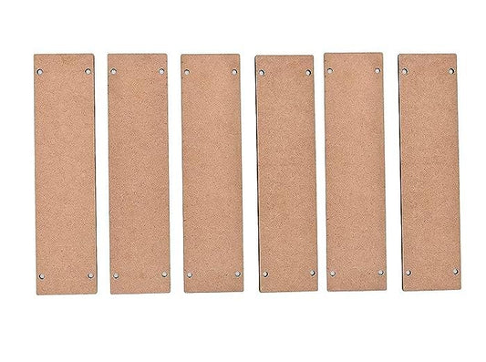 MDF Wood Cutouts Rectangular Wall hangings - Plain MDF Blanks Cutouts wiith Holes for Painting Wooden Sheet Craft, Decoupage, Resin Art Work (29 cm x 7 cm) (thinkness 3.2mm)