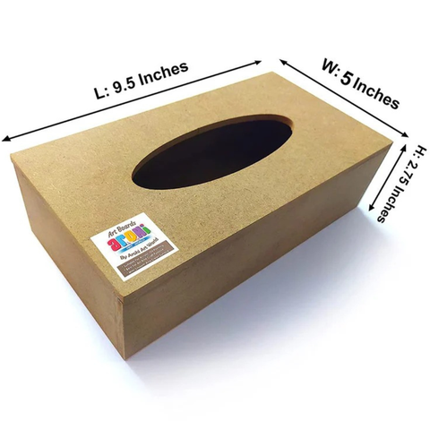 DIY Simple MDF Wooden Tissue Box Untreated Tissue Box For DIY Painting Acrylic Art Oil Painting