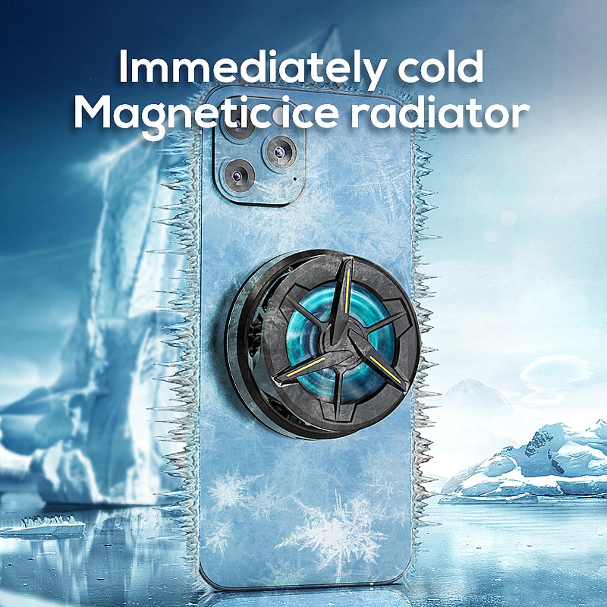 MEMO CX01 Magnetic Phone cooler Phone Radiator Phone Cooling Fan Case Cold Wind Handle Fan for PUBG Phone Cooler Phone Cooling Fan Case