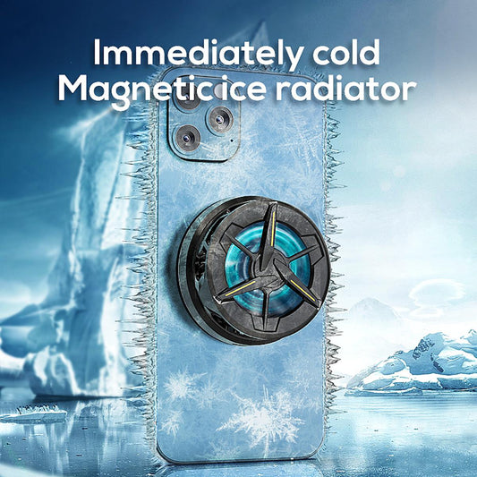 MEMO CX01 Magnetic Phone cooler Phone Radiator Phone Cooling Fan Case Cold Wind Handle Fan for PUBG Phone Cooler Phone Cooling Fan Case