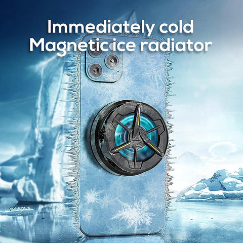 MEMO CX01 Magnetic Phone cooler Phone Radiator Phone Cooling Fan Case Cold Wind Handle Fan for PUBG Phone Cooler Phone Cooling Fan Case