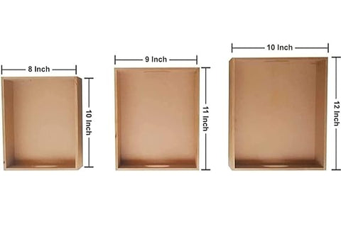 Plain DIY MDF Trays for Craft Set of 3