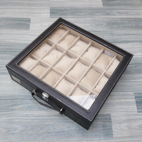 18 Slots Watch Organizer Box Large Watch Storage Box