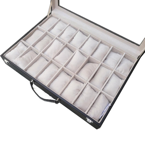 24 Slots Watch Organizer Box Large Watch Storage Box