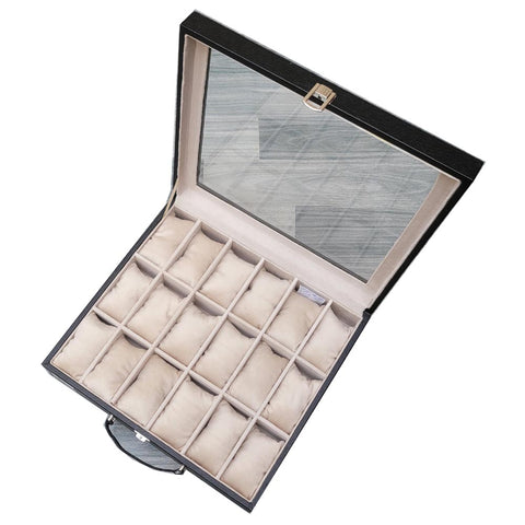 18 Slots Watch Organizer Box Large Watch Storage Box