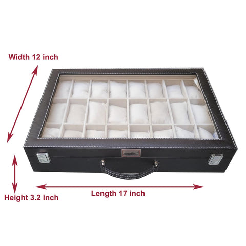 24 Slots Watch Organizer Box Large Watch Storage Box