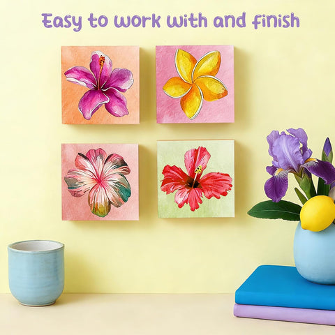 Wooden Blocks Wood Blocks for Crafts, Blank Wood Plank Board 0.75 inch Thickness