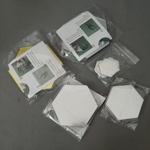 Silver and Gold  Hexgone Acrylic Mirrors Light Gold Portable Self Adhesive  Mirror DIY Art and Craft Non Glass Craft MIrror