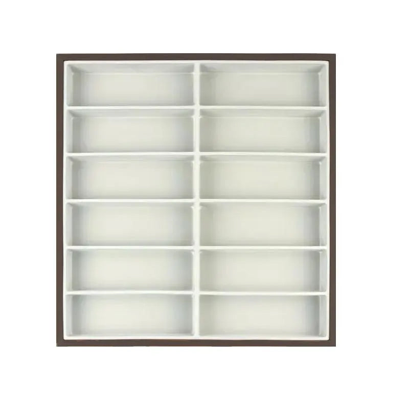 12 Slots Sunglass PU Leather Organizer Trays Glasses Tray Stackable Jewelry Trays Sunglass Organizer Display Box, 12 Grids