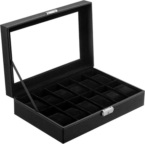 Araish's Premium 12 Slots 6 Slots 24 Slots Watch Organizer Box PU Leather Watch Storage Box